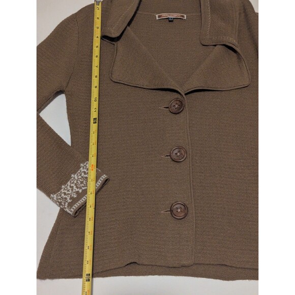 Peru Etnico Womens 100% Baby Alpaca Cardigan Sweater Large Shawl Neck - Picture 4 of 10